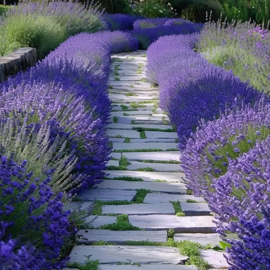 Planten|Tuinplanten-Plant in a Box Lavendel - Set van 6 - Lavandula angustifolia - Hoogte 10-15cm - ⌀10,5cm