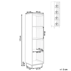 Boekenkasten|Boekenkasten-Leen Bakker LEANDRO - Opbergkast 4 planken - Lichtbruin - MDF