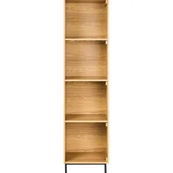 Boekenkasten|Boekenkasten-Leen Bakker LEANDRO - Opbergkast 4 planken - Lichtbruin - MDF