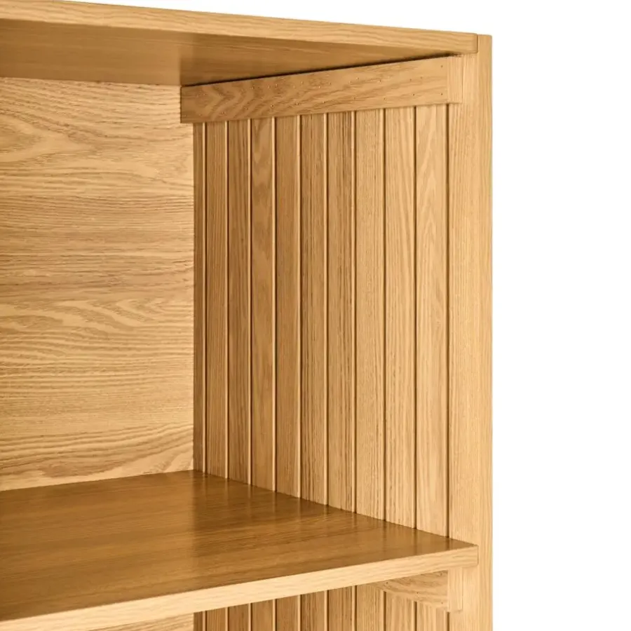 Boekenkasten|Boekenkasten-Leen Bakker LEANDRO - Opbergkast 4 planken - Lichtbruin - MDF
