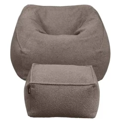Zitzakken-Leen Bakker Lebel loungestoel Fay - taupe - 70x100x100 cm