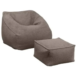 Zitzakken-Leen Bakker Lebel loungestoel Fay - taupe - 70x100x100 cm