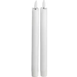Leen Bakker LED dinerkaarsen - wit - 25 cm - 2 stuks