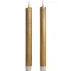 Leen Bakker LED dinerkaarsen goudkleurig 25 cm - 2 stuks