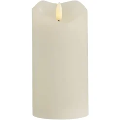 Leen Bakker LED kaars rustiek - off-white - 15xØ7,6 cm