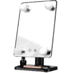 Spiegels-Benson Care LED Make-up spiegel - zwart - 30 x 18 cm - Hollywood style