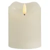 Kaarsen-Leen Bakker LED-kaars rustiek - off-white - 10xØ7,6 cm