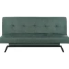 Beliani LEEDS - Slaapbank 3-zits - Groen - Polyester