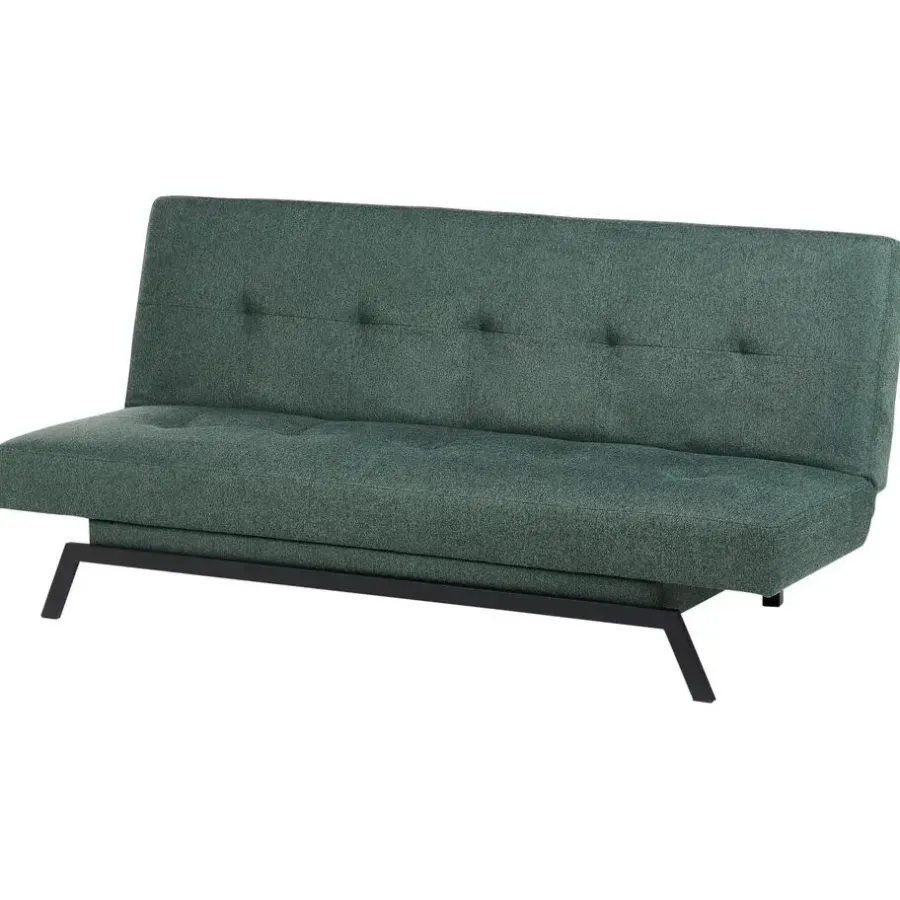 Beliani LEEDS - Slaapbank 3-zits - Groen - Polyester