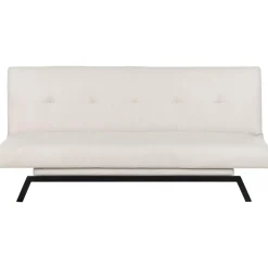 Slaapbanken|Slaapbanken-Beliani LEEDS - Slaapbank 3-zits - Wit - Polyester