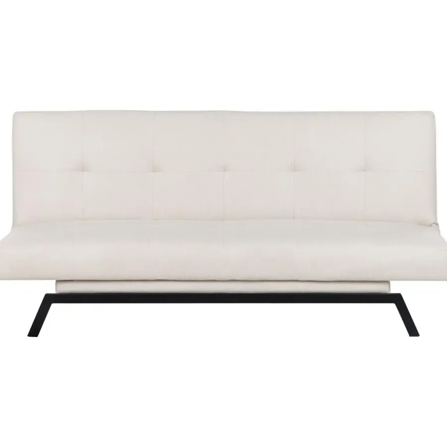 Slaapbanken|Slaapbanken-Beliani LEEDS - Slaapbank 3-zits - Wit - Polyester