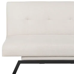 Slaapbanken|Slaapbanken-Beliani LEEDS - Slaapbank 3-zits - Wit - Polyester
