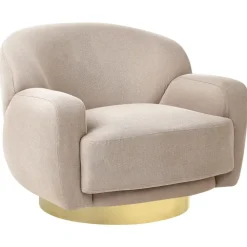 Fauteuils-Beliani LEJRE - Fauteuil - Taupe - Polyester