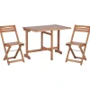 Beliani LENOLA - Bistroset voor 2 - Lichte houtkleur - Acaciahout