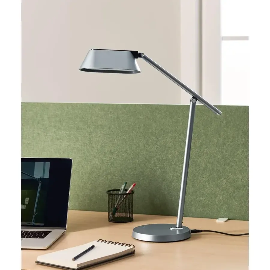Bureaulampen|Bureaulampen-Leen Bakker LEONIS - Bureaulamp LED - Grijs - Synthetisch materiaal
