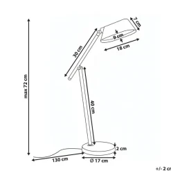 Bureaulampen|Bureaulampen-Leen Bakker LEONIS - Bureaulamp LED - Grijs - Synthetisch materiaal