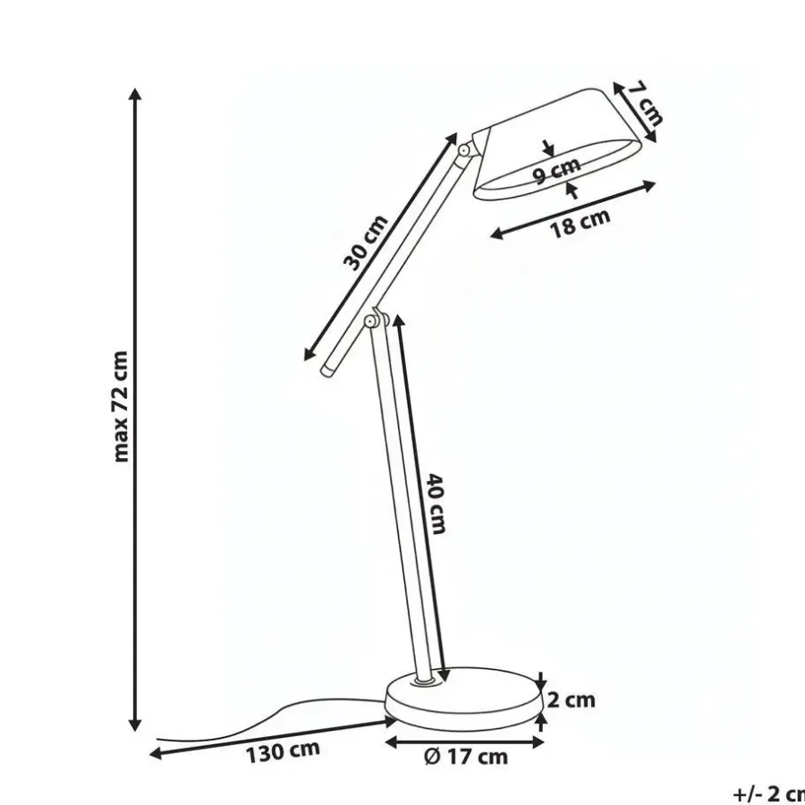 Bureaulampen|Bureaulampen-Leen Bakker LEONIS - Bureaulamp LED - Grijs - Synthetisch materiaal