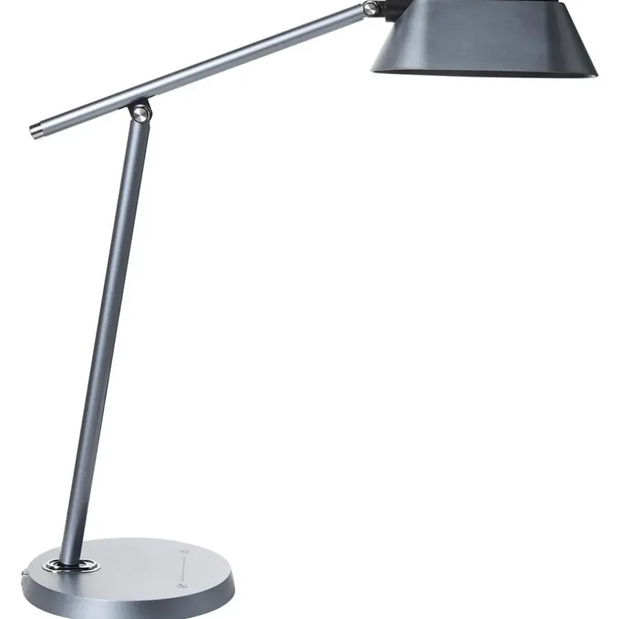 Bureaulampen|Bureaulampen-Leen Bakker LEONIS - Bureaulamp LED - Grijs - Synthetisch materiaal