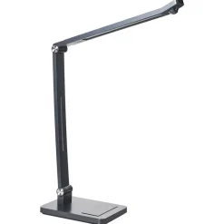 Leen Bakker LEPUS - Bureaulamp LED - Donkergrijs - Synthetisch materiaal