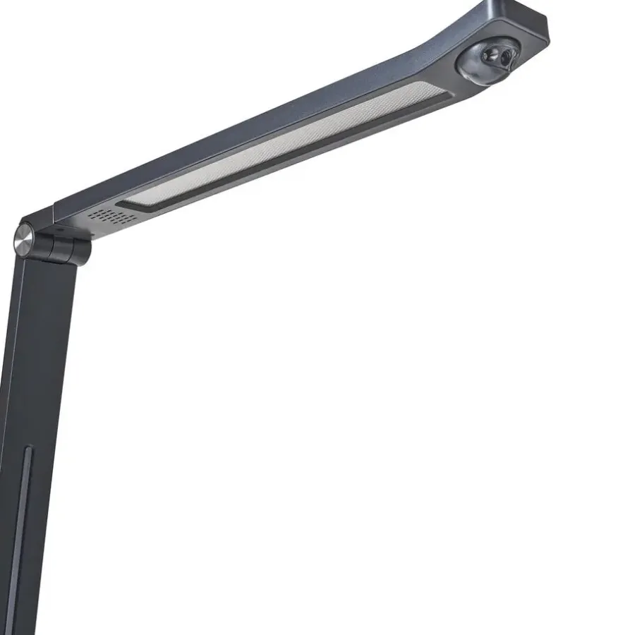 Leen Bakker LEPUS - Bureaulamp LED - Donkergrijs - Synthetisch materiaal