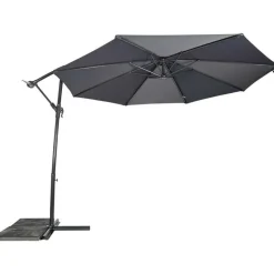 Parasols-Les - Gemini zweefparasol grijs 3 m