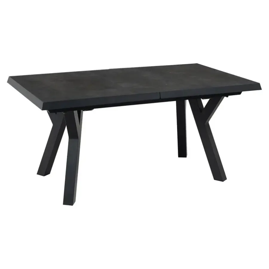 Rechthoekige Eettafels-Les - Murcia negro uitrektafel exclusive 163/203x93cm - matt antraciet