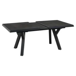 Rechthoekige Eettafels-Les - Murcia negro uitrektafel exclusive 163/203x93cm - matt antraciet