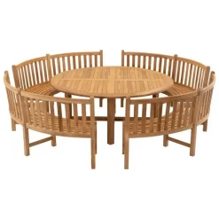 Les - Ronde bank teak 200x53x92cm