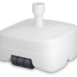 Outdoor Living Lesli Living Parasolvoet met wieltjes - wit - 48 x 48 cm - 50 liter