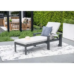 Ligbedden-Garden Impressions Levanto ligbed - carbon black - valley sand