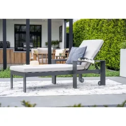 Ligbedden-Garden Impressions Levanto ligbed - carbon black - valley sand