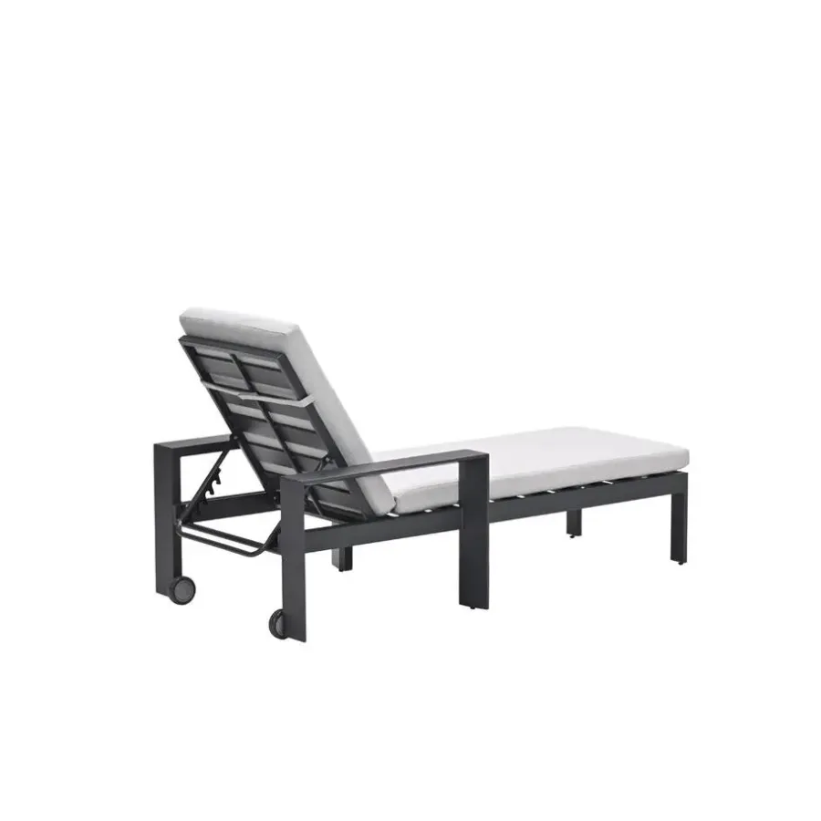 Ligbedden-Garden Impressions Levanto ligbed - carbon black - valley sand