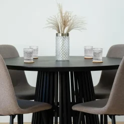 Lewis & Loft Eettafel Levi – Rond – Ø120 cm – Zwart