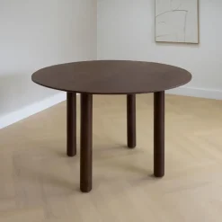 Lewis & Loft Eettafel Lian - ⌀120 - Mangohout - Walnoot bruin