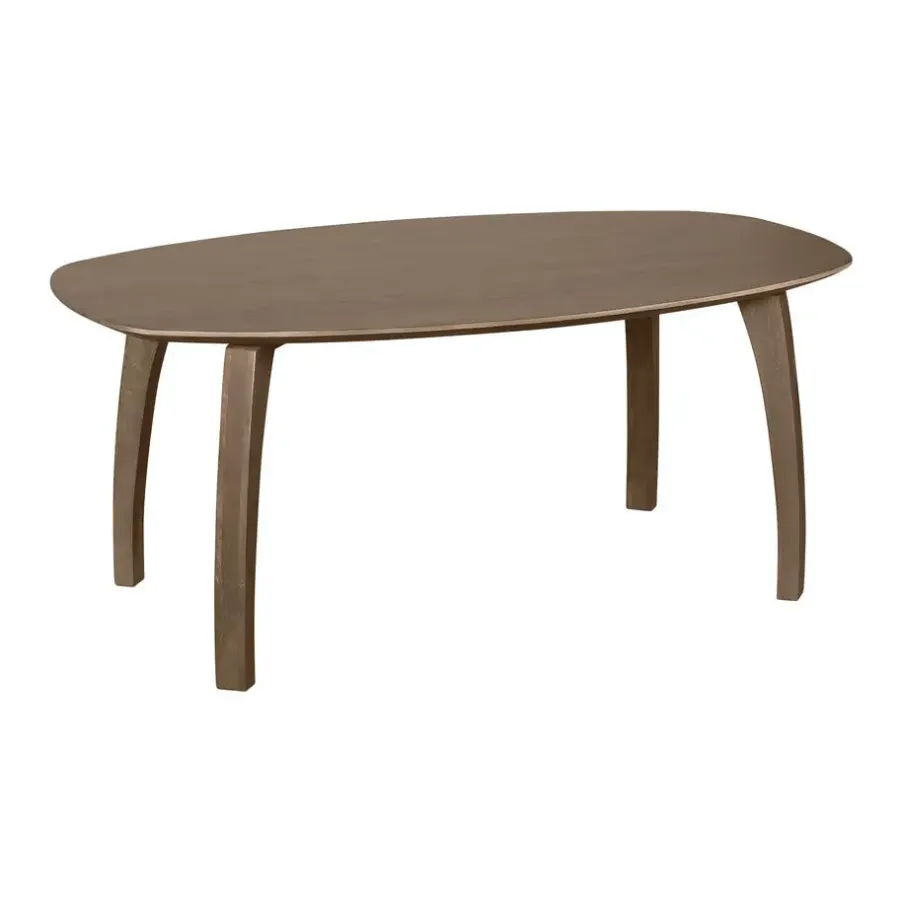 Houten Eettafels|Ovale Eettafels-Lewis & Loft Eettafel Luna – Deens ovaal – 180 x 100 cm – Bruin