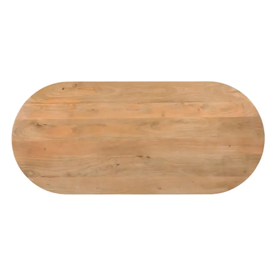 Houten Eettafels|Ovale Eettafels-Lewis & Loft Eettafel Lynn – Ovaal – 200x90 cm – Mangohout – Naturel