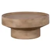 Salontafels-Lewis & Loft Salontafel Luus - FSC® mangohout - Rond ⌀80 cm - Bruin