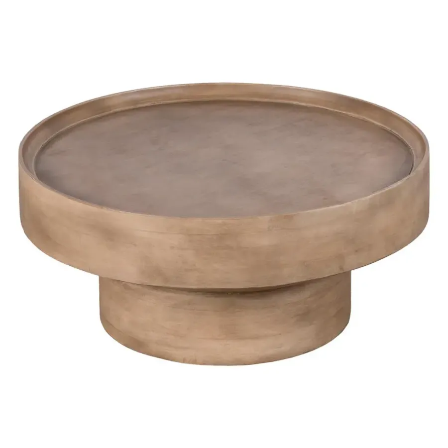 Salontafels-Lewis & Loft Salontafel Luus - FSC® mangohout - Rond ⌀80 cm - Bruin
