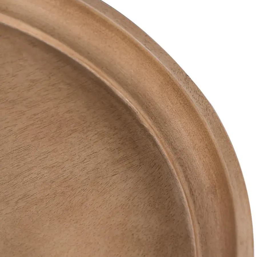 Salontafels-Lewis & Loft Salontafel Luus - FSC® mangohout - Rond ⌀80 cm - Bruin