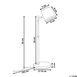 Bureaulampen|Bureaulampen-Leen Bakker LIBRA - Bureaulamp LED - Wit - Synthetisch materiaal