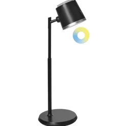 Leen Bakker LIBRA - Bureaulamp LED - Zwart - Synthetisch materiaal