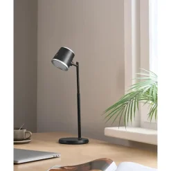 Leen Bakker LIBRA - Bureaulamp LED - Zwart - Synthetisch materiaal