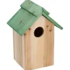 Tuindecoratie-Lifetime Garden Vogelhuisje - hout - 24 x 18 x 14 cm - groen dak
