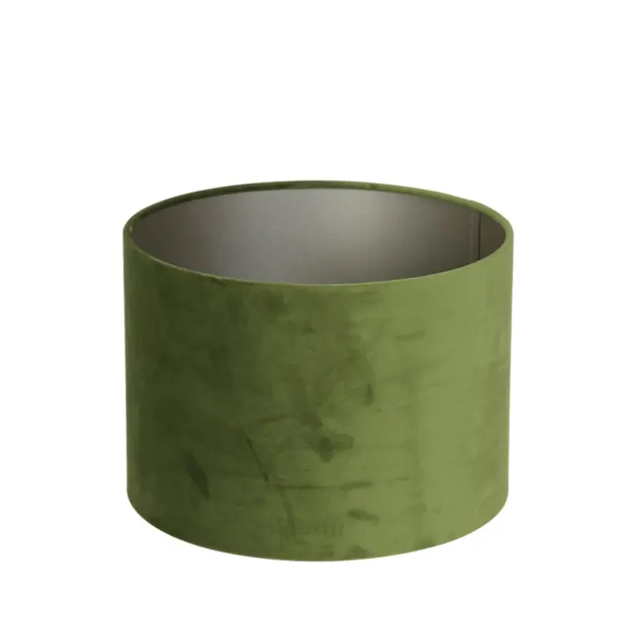 Lampenkappen-Light & Living - Lampenkap VELOURS - Ø25x18cm - Groen
