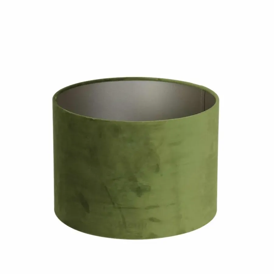 Lampenkappen-Light & Living - Lampenkap VELOURS - Ø25x18cm - Groen