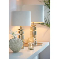 Lampenkappen-Light & Living - Lampenkap VELOURS - Ø25x18cm - Wit