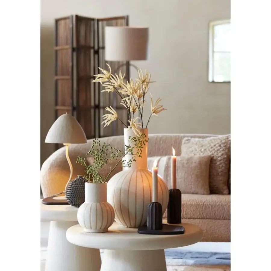 Light & Living - Ulloa vaas deco Ø34x52 cm - keramiek mat zand/bruin