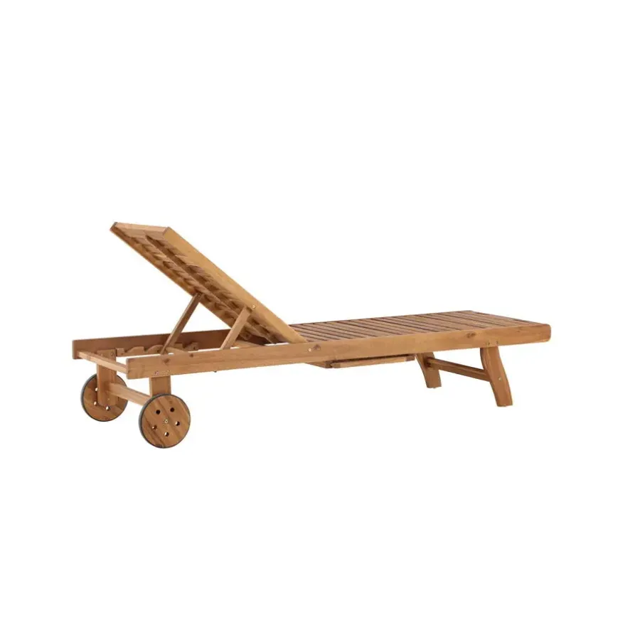 Fjôrd Ligstoel Naturel Hout - 200x63x35cm - Luzon