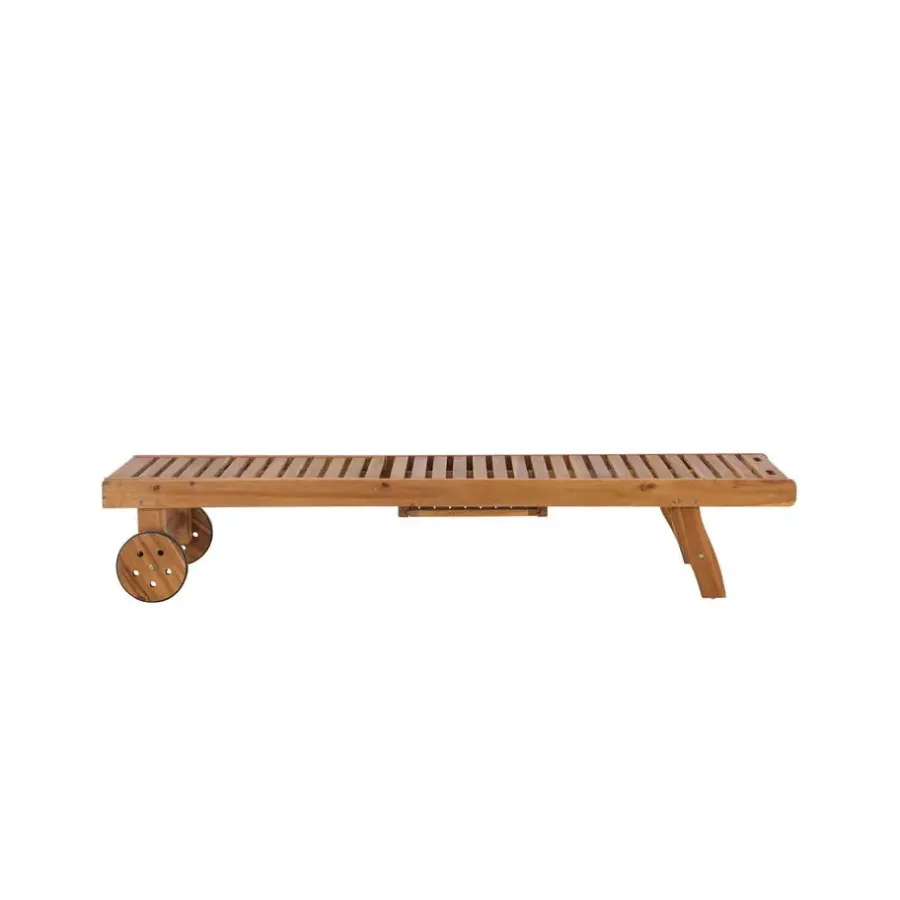 Fjôrd Ligstoel Naturel Hout - 200x63x35cm - Luzon