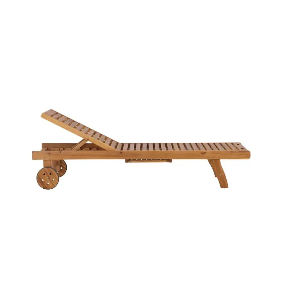 Fjôrd Ligstoel Naturel Hout - 200x63x35cm - Luzon